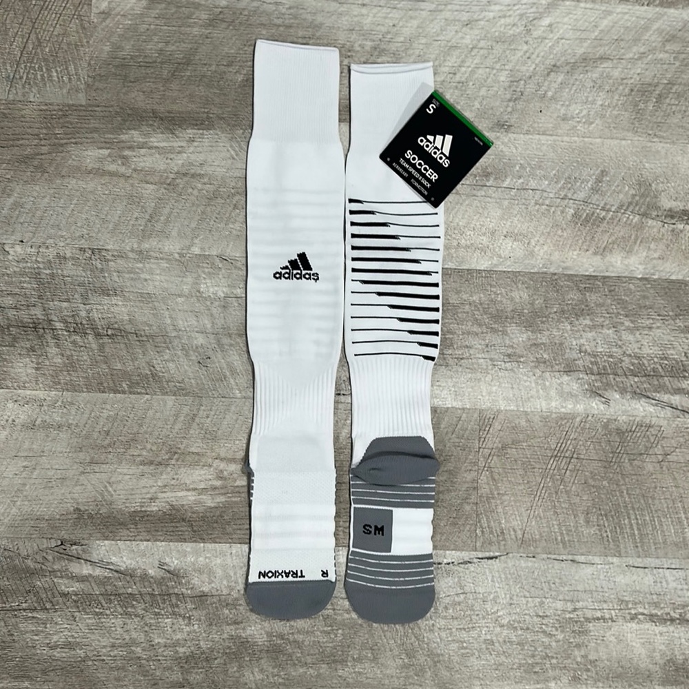 White adidas Youth Soccer Socks